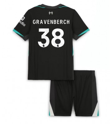 Liverpool Ryan Gravenberch #38 Borta Kläder Barn 2024-25 Kortärmad (+ Korta byxor)